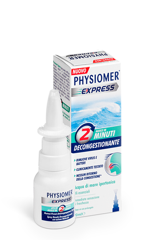 Physiomer Express: lo spray nasale che libera il naso in 2 minuti